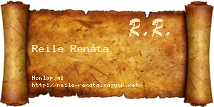 Reile Renáta névjegykártya